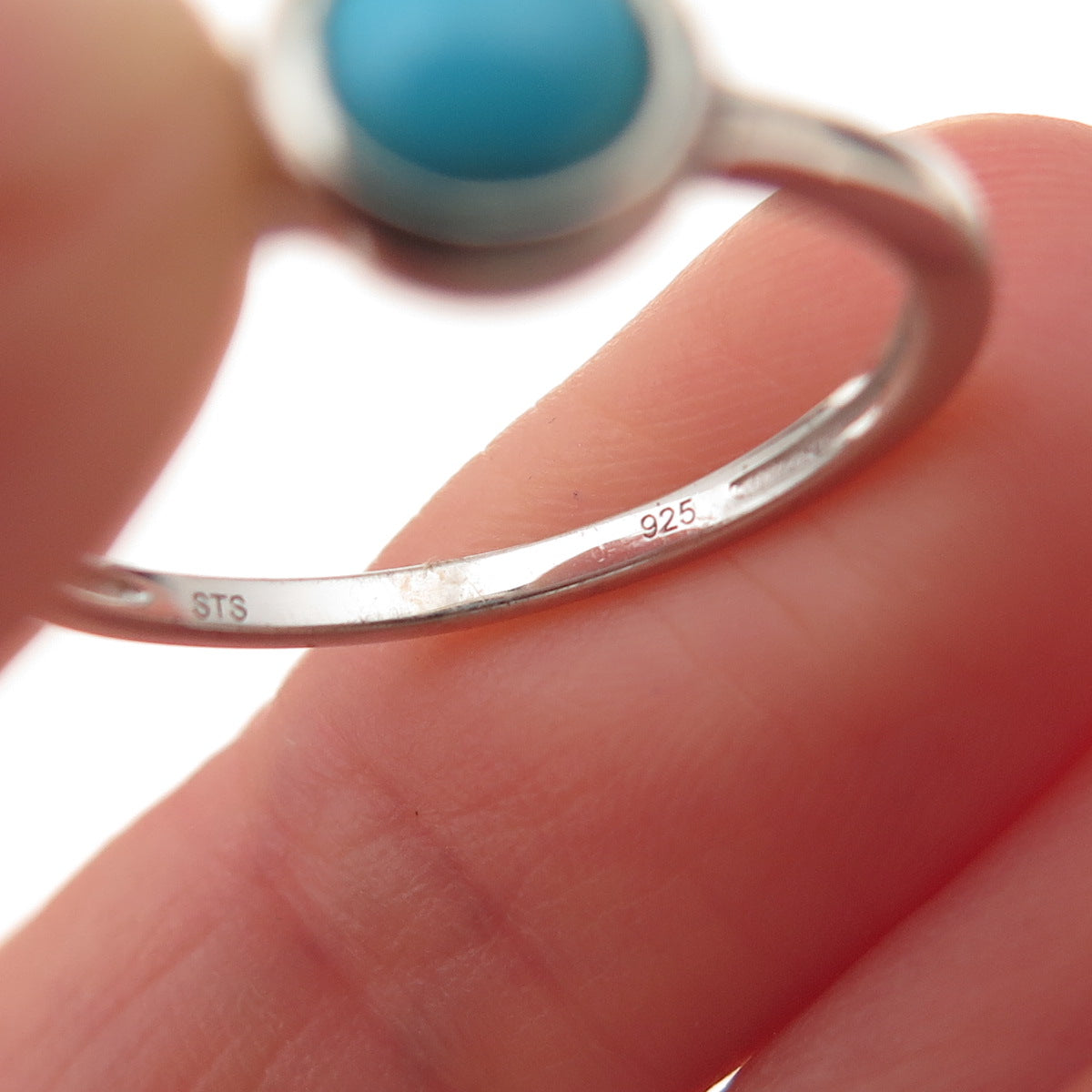 Chuck Clemency 925 Sterling Silver Real Sleeping Beauty Turquoise Ring Size 8