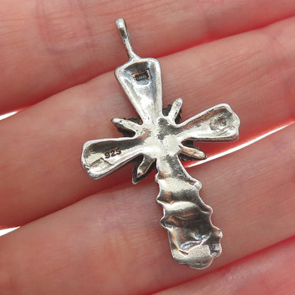 RGC Riddles Group 12K Rose & Yellow Gold Sterling Silver Vintage Cross Pendant