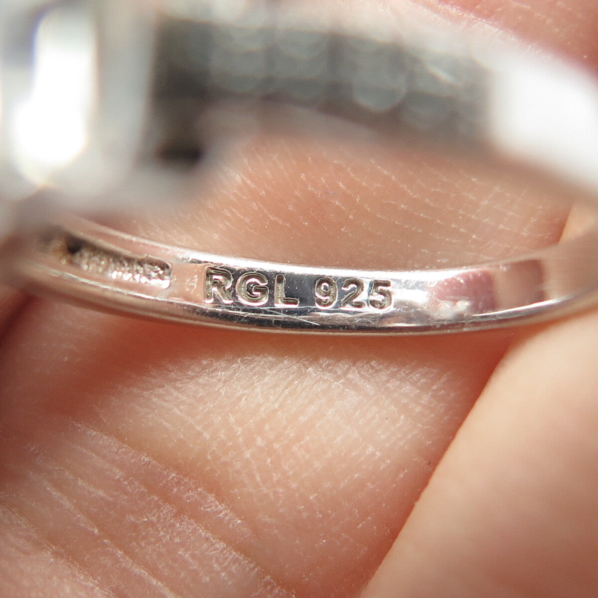 925 Sterling Silver Round & Baguette-Cut White C Z Engagement Ring Size 7