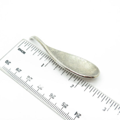 925 Sterling Silver Vintage Olive Leaf Modernist Pin Brooch