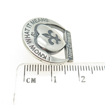 ANNE DALE 925 Sterling Silver 2005 New Orleans Katrina Memorial Tie Tack