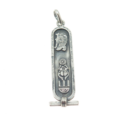 800 Silver Vintage Egypt Pharaoh Cartouche Pendant