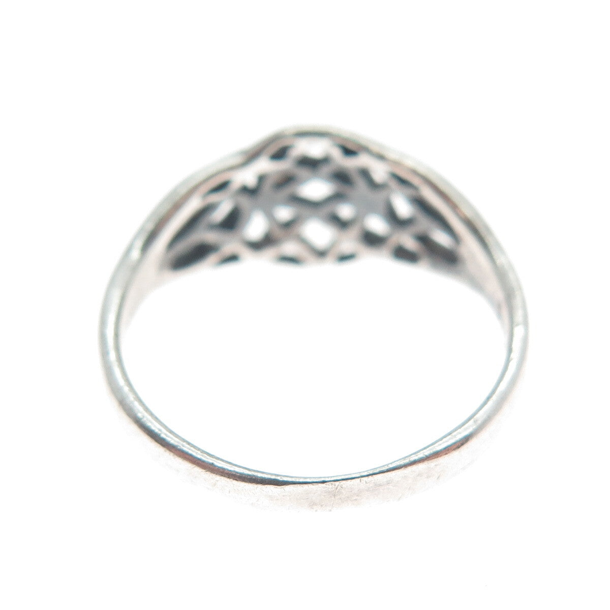 925 Sterling Silver Vintage Celtic Knot Oxidized Ring Size 7