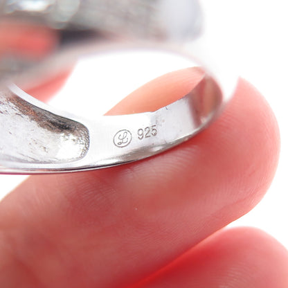 925 Sterling Silver Round-Cut C Z Ring Size 6.5