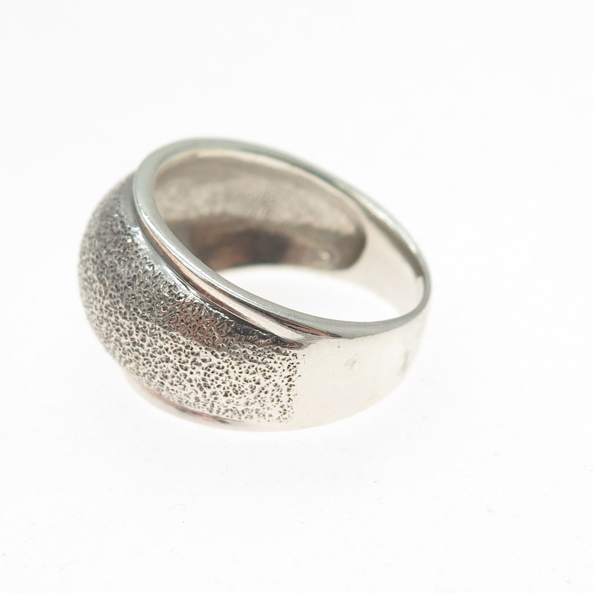 CHARLES WINSTON 925 Sterling Silver Vintage Modernist Dome Ring Size 8