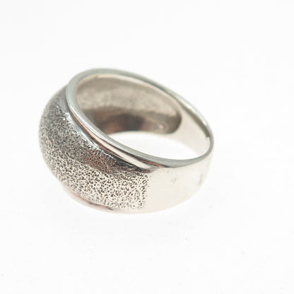 CHARLES WINSTON 925 Sterling Silver Vintage Modernist Dome Ring Size 8
