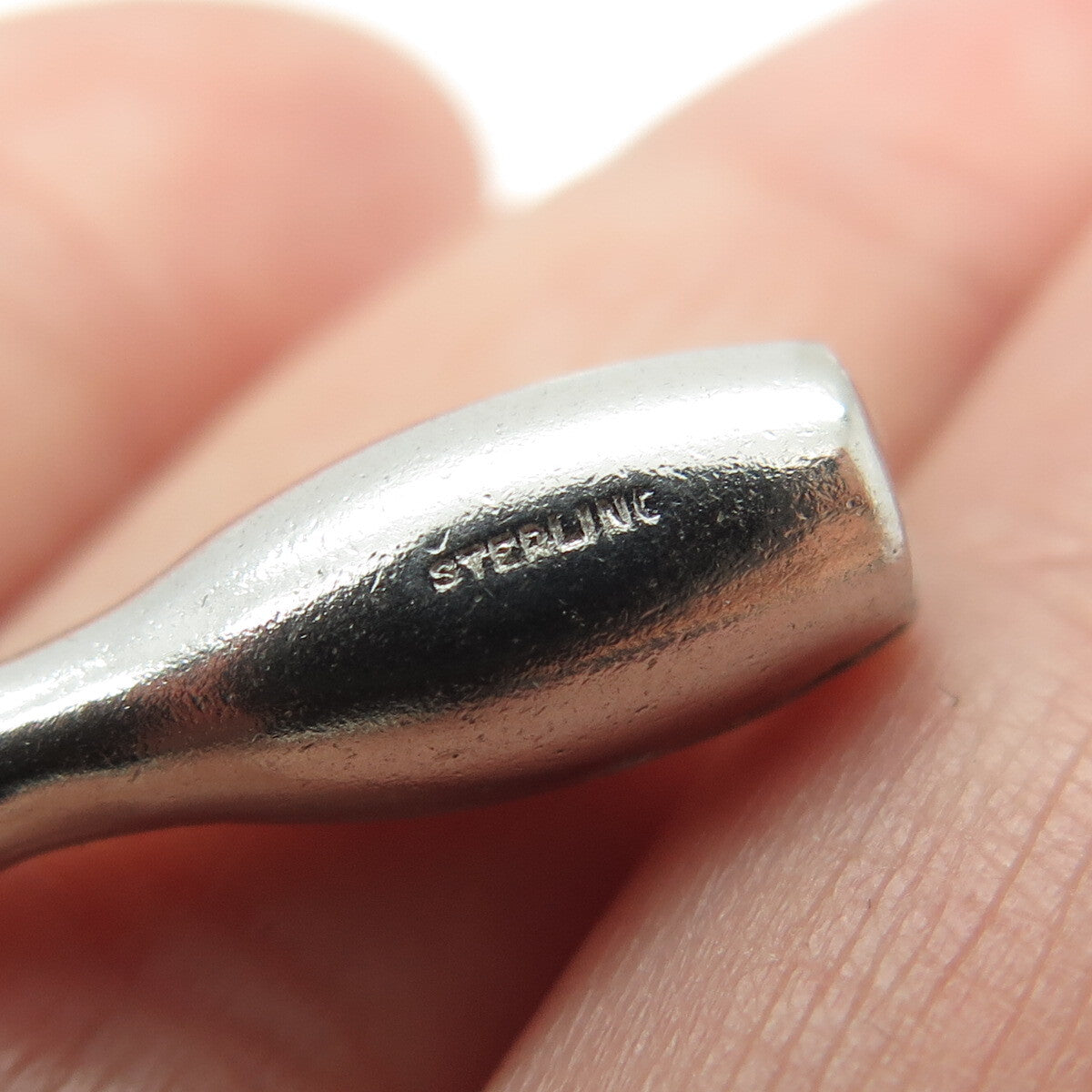 925 Sterling Silver Antique Bowling Pin 3D Charm Pendant