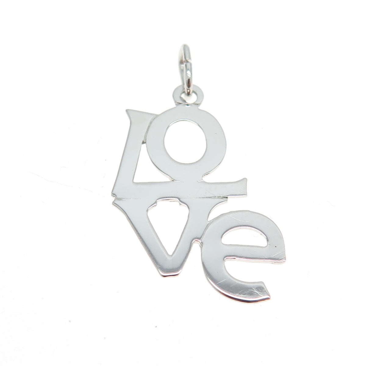 925 Sterling Silver Vintage "LOVE" Charm Pendant