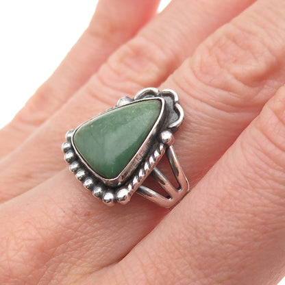 Old Pawn Sterling Silver Vintage Southwestern Royston Turquoise Ring Size 6.25