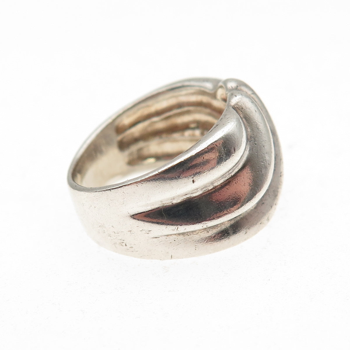 Chapal Zenray 925 Sterling Silver Vintage Modernist Oxidized Ring Size 6