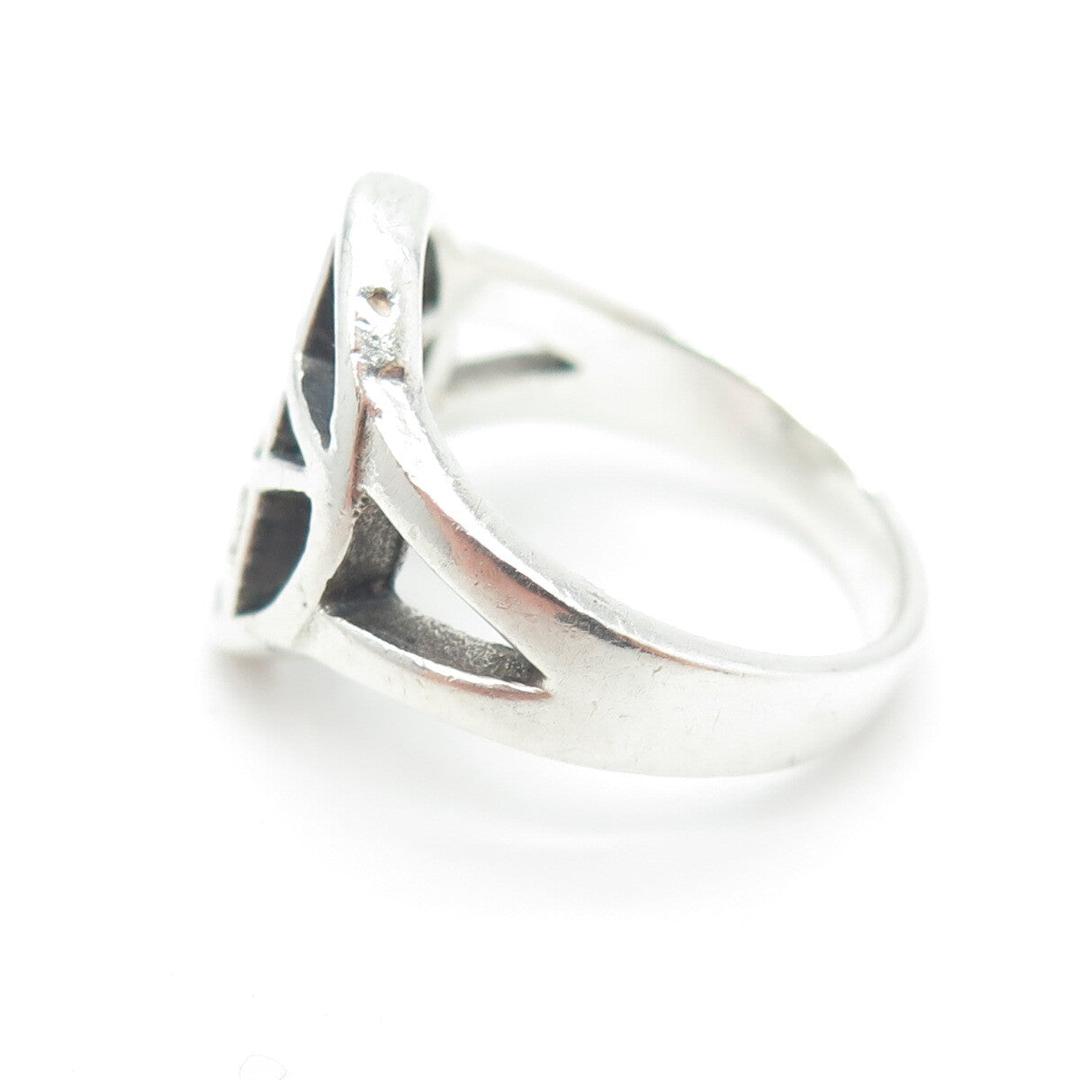 925 Sterling Silver Vintage Pentagram Ring Size 5.75