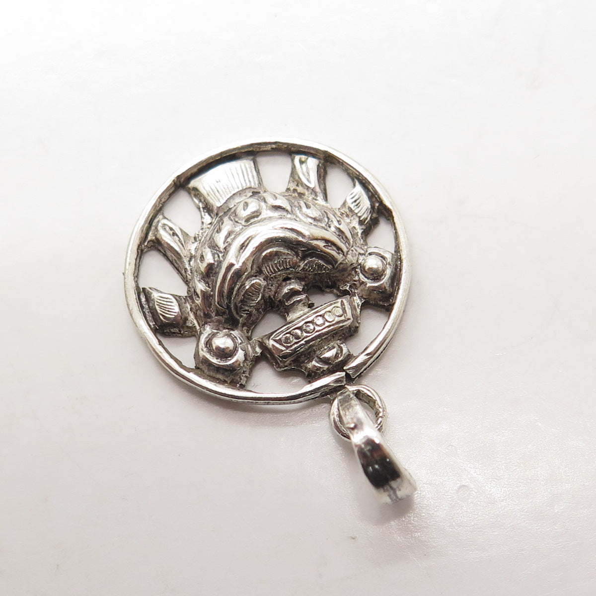 925 Sterling Silver Vintage Beetle Symbol Pendant