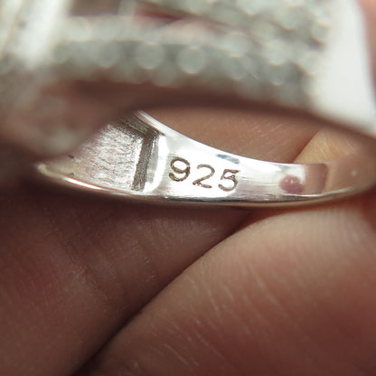 925 Sterling Silver Emma Skye Radiant-Cut Shaped C Z Engagement Ring Size 7