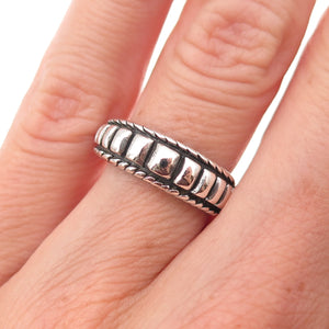 Shube 925 Sterling Silver Vintage Oxidized Ring Size 5.25