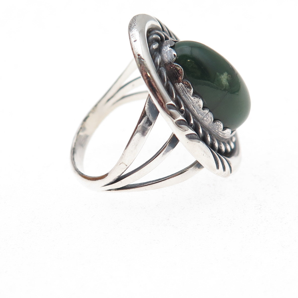 Old Pawn 925 Sterling Silver Vintage Royston Turquoise Tribal Ring Size 5.5