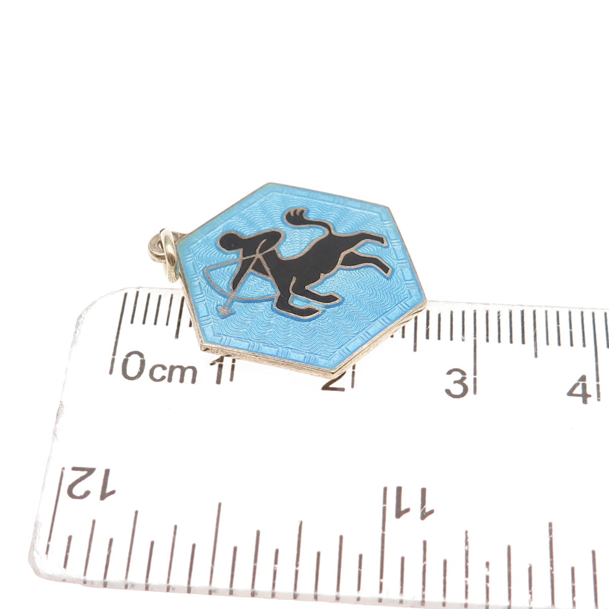 David Andersen Sterling Gold Plated Vintage Norway Enamel Sagittarius Pendant