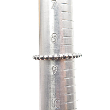 PANDORA Sterling Silver Real Amethyst February Birthstone Bubble Ring Size 8.75