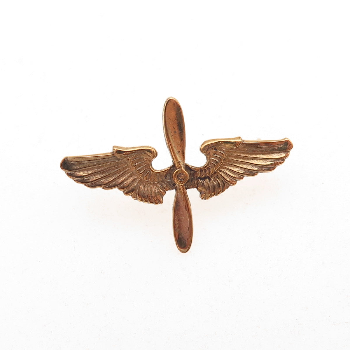 925 Sterling Silver Gold Plated Antique WWII US Army Air Force Pilot Wings Pin