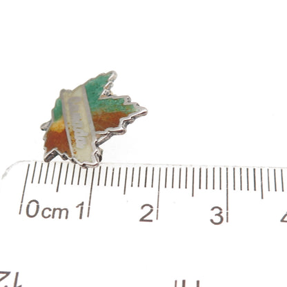 Breadner Co. Sterling Antique Art Deco Enamel Canada Maple Leaf Mini Pin Brooch