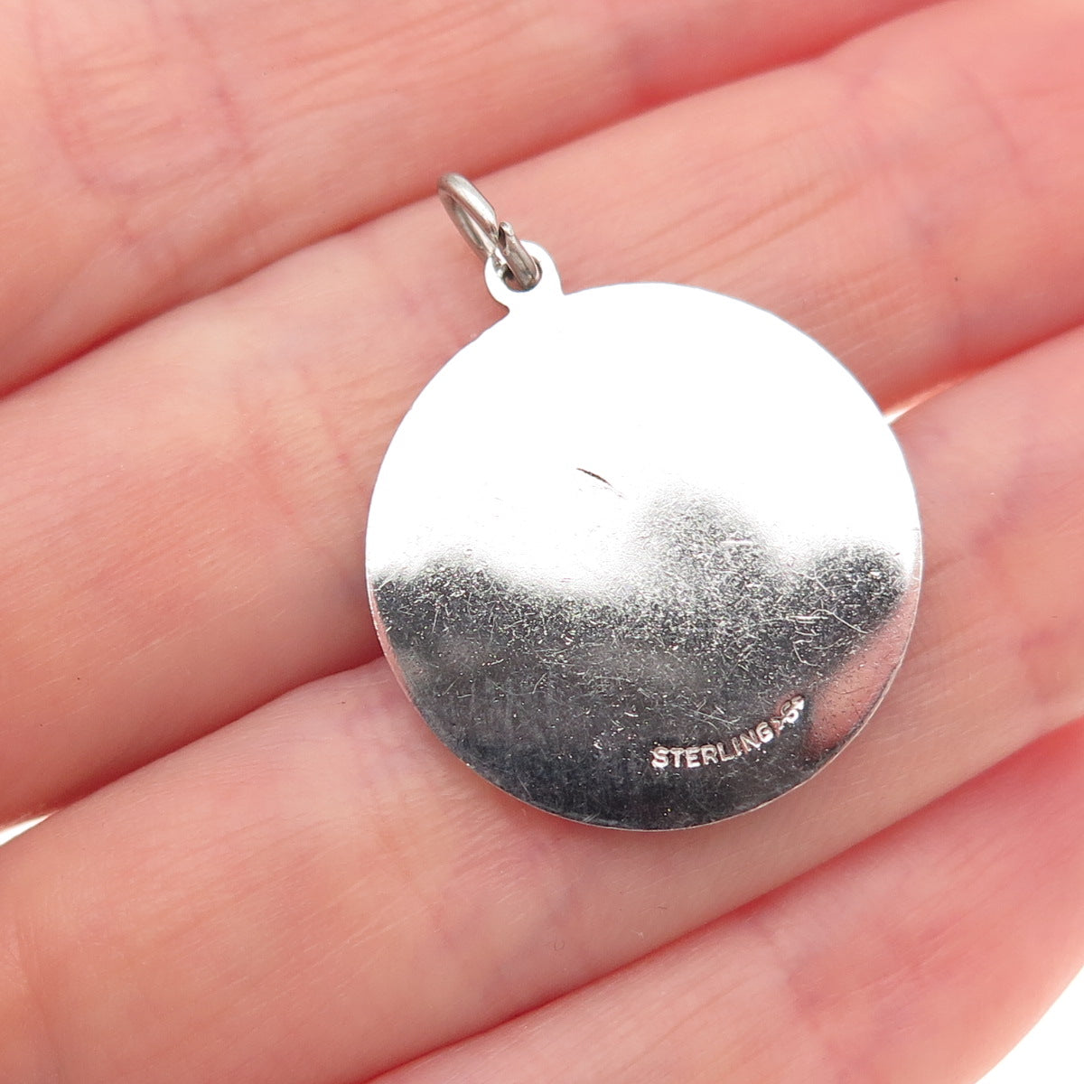 Griffith & Sons 925 Sterling Vintage Enamel Bowling Female Player Charm Pendant