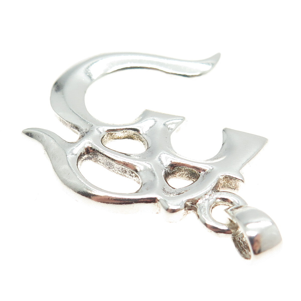 925 Sterling Silver Vintage Om Mantra Pendant