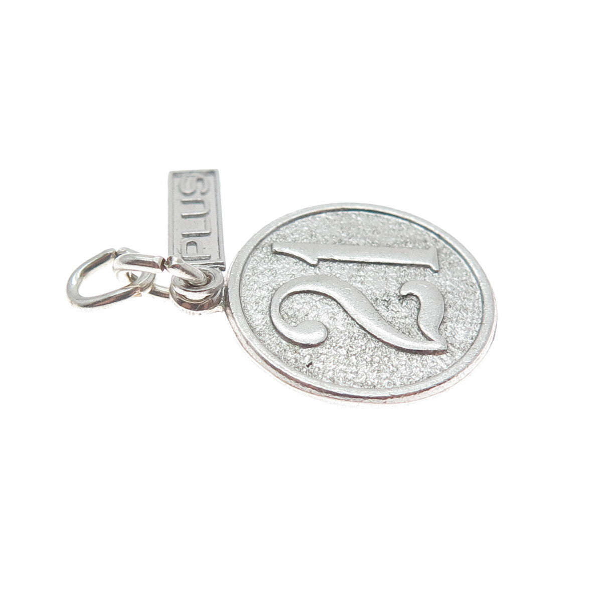 WELLS 925 Sterling Silver Vintage Lucky Number "21" Charm Pendant