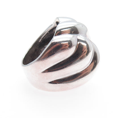 925 Sterling Silver Vintage AVM Mexico Modernist Dome Ring Size 7.75
