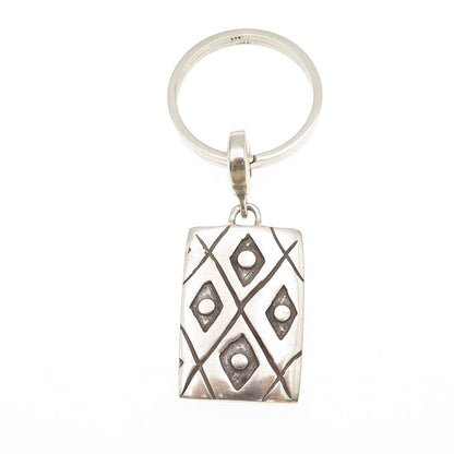 Lisa Jenks 925 Sterling Silver Vintage Modernist Key Fob Ring Holder