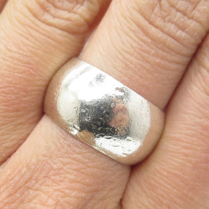 925 Sterling Silver Vintage Wide Band Ring Size 7.5