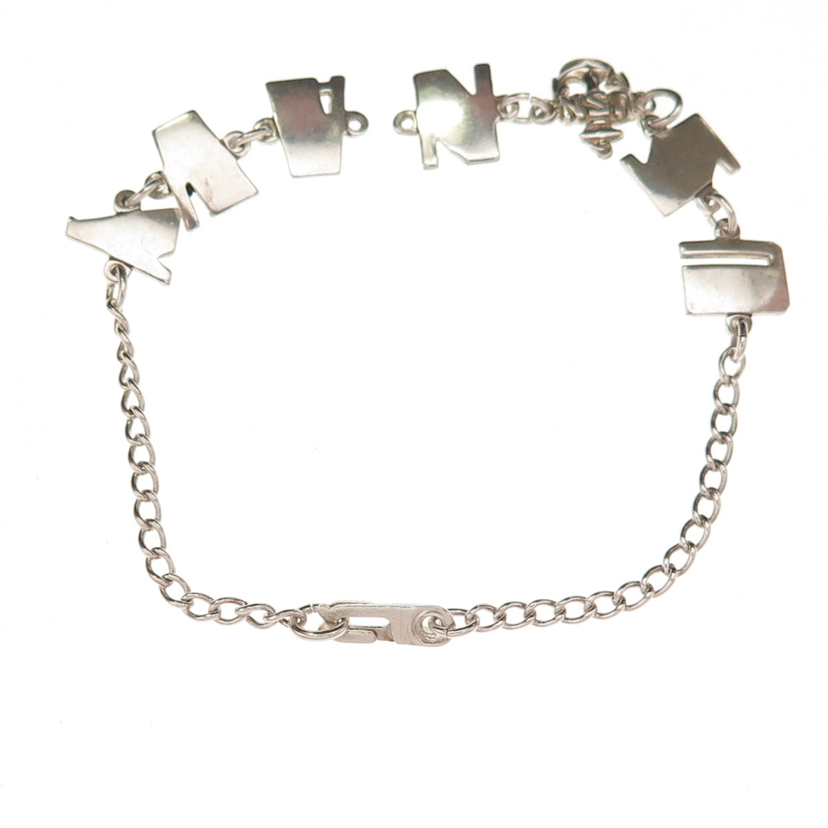 Embracelet Sterling Silver Antique WWII US Navy Bracelet 6.75" (missing link)