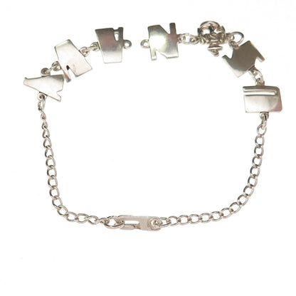 Embracelet Sterling Silver Antique WWII US Navy Bracelet 6.75" (missing link)