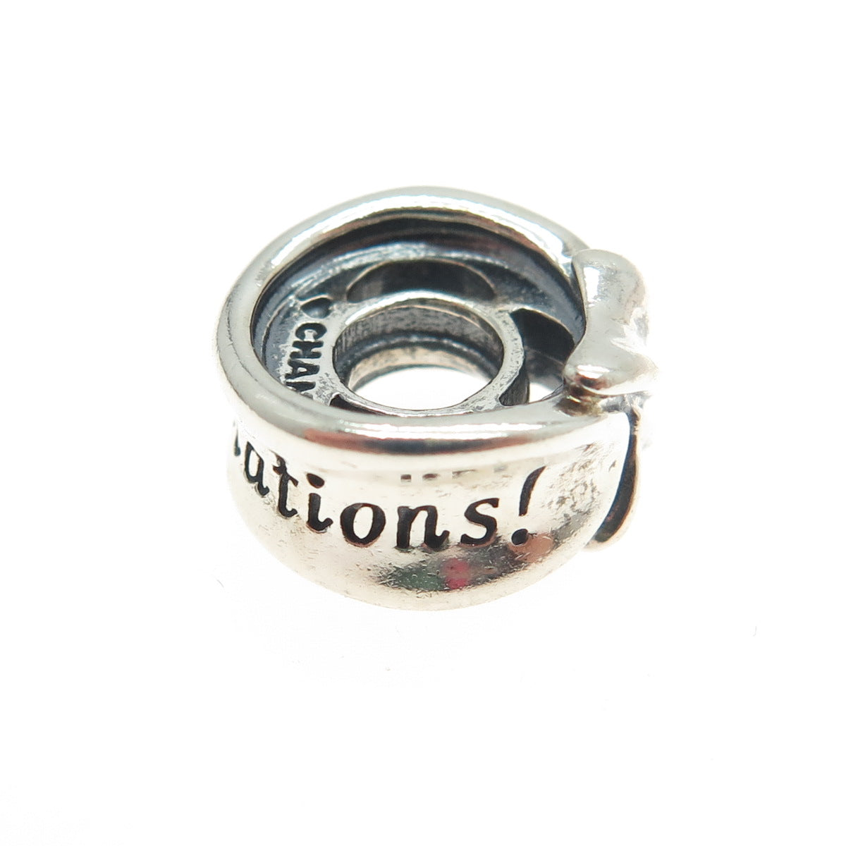 CHAMILIA 925 Sterling Silver "Congratulation" Bead Charm