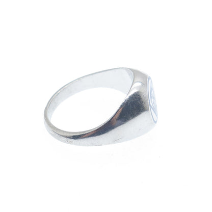 OFFICIAL 925 Sterling Silver Vintage Enamel GR YWCA Girl Reserves Ring Size 6