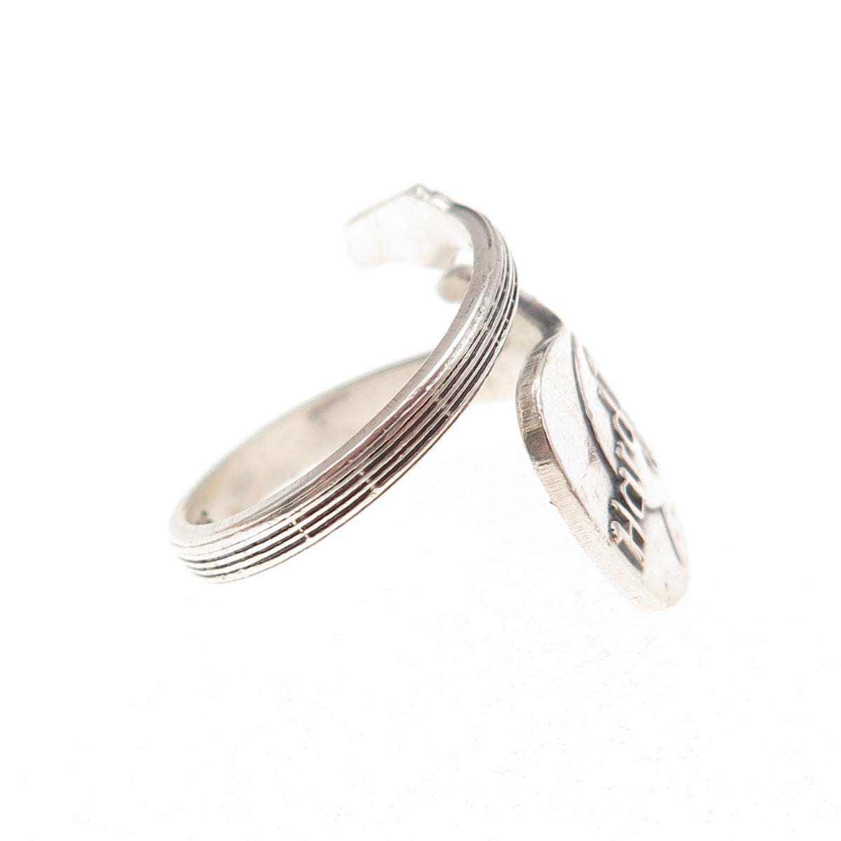 925 Sterling Silver Vintage Hard Rock Cafe Guitar Adjustable Ring Size 7.25
