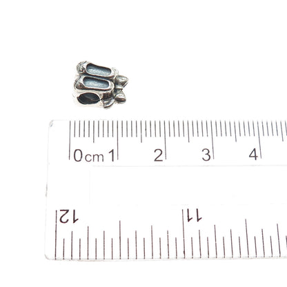 CHAMILIA 925 Sterling Silver Ballet Bow Shoes Slide Bead Charm