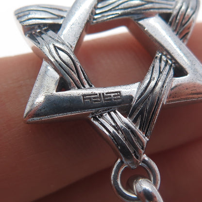 EFFY 925 Sterling Silver Star of David Oxidized Charm Pendant