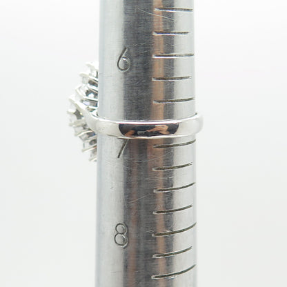 JOLIE GABOR 925 Sterling Silver Lab-Created Sapphire & Multi-C Z Ring Size 7