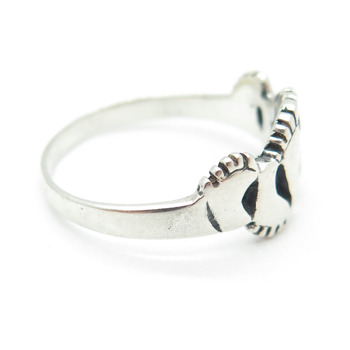 925 Sterling Silver Vintage Barefoot Family Ring Size 10.75