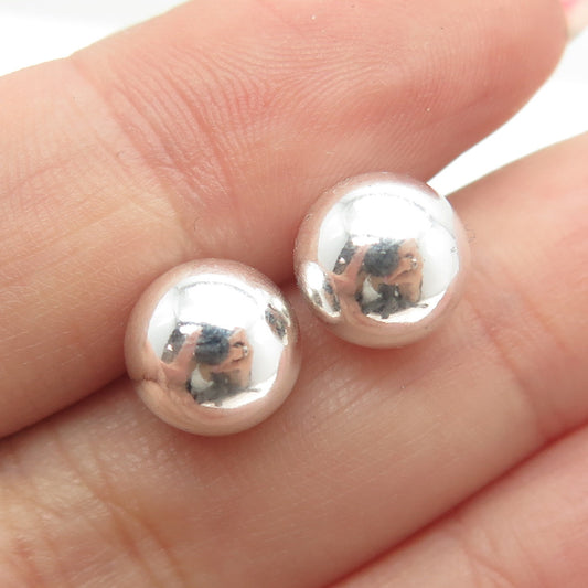 925 Sterling Silver Ball Stud Earrings