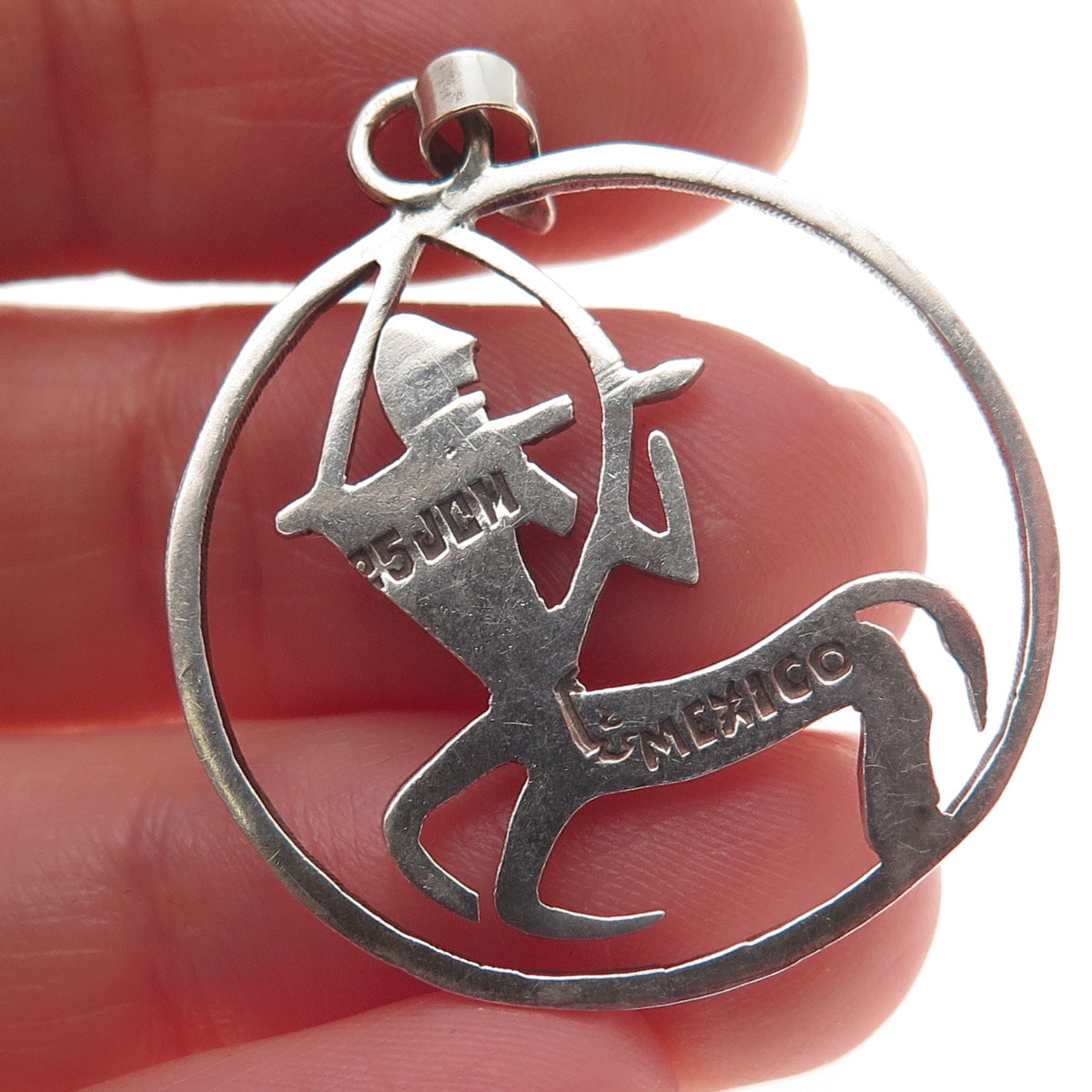 925 Sterling Silver Vintage Mexico Sagittarius Zodiac Sign Charm Pendant