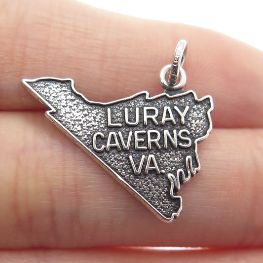 925 Sterling Silver Vintage "Luray Caverns, VA" Pendant