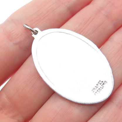 CHAPEL 925 Sterling Silver Vintage St. Christopher Religious Medal Charm Pendant