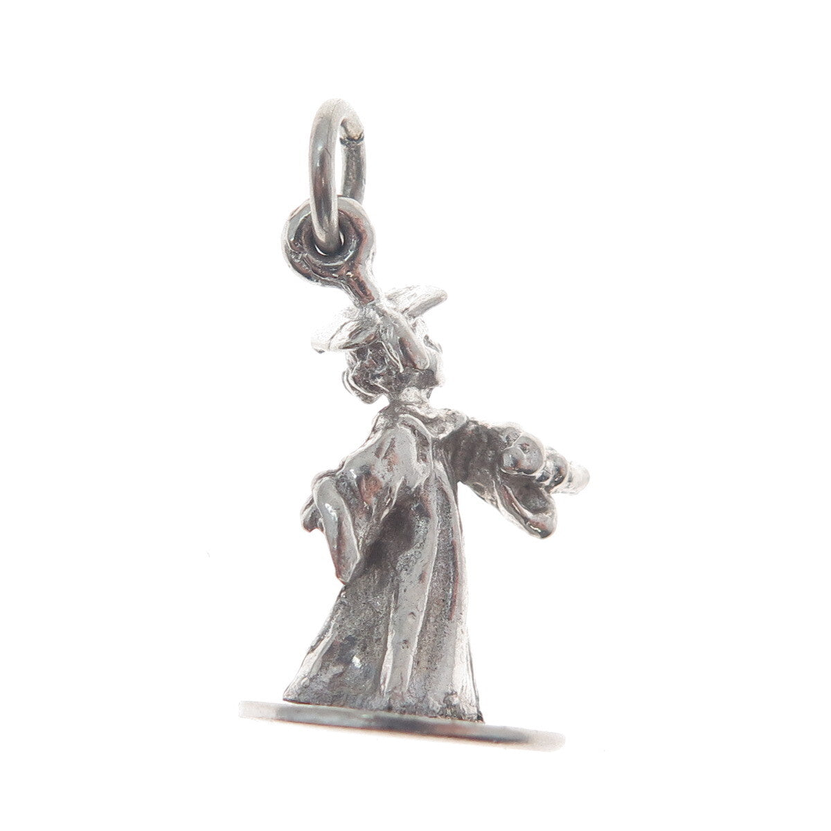 925 Sterling Silver Vintage Graduate Boy Minimalist 3D Charm Pendant