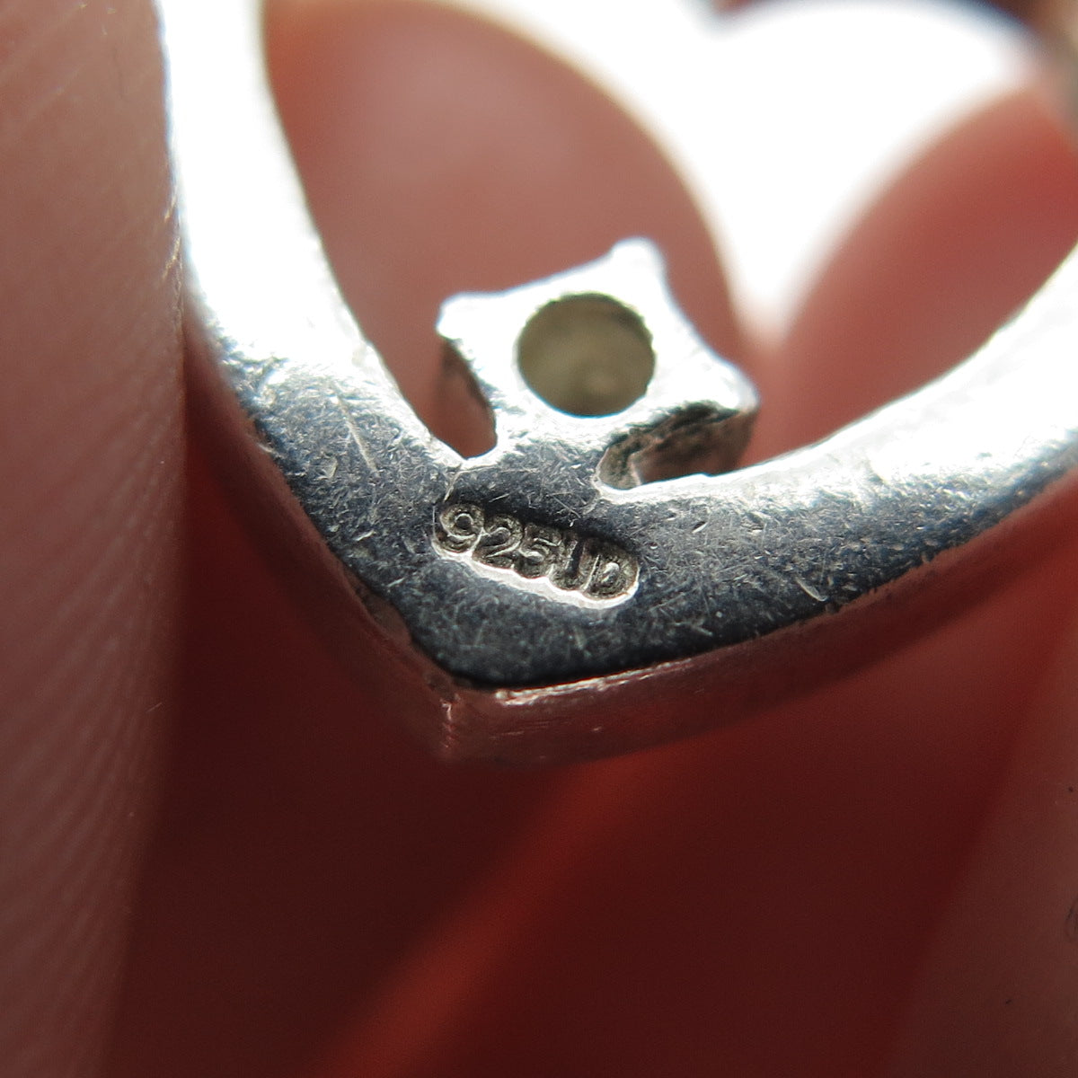 925 Sterling Silver Vintage Real Diamond Accent Heart Minimalist Charm Pendant