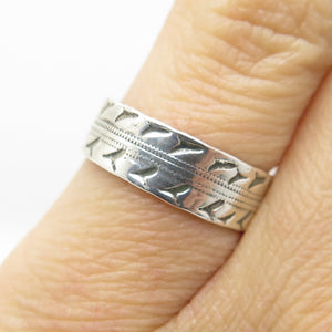 J.D. SCHLANG CO. 925 Sterling Silver Vintage Seagull Band Ring Size 5.25