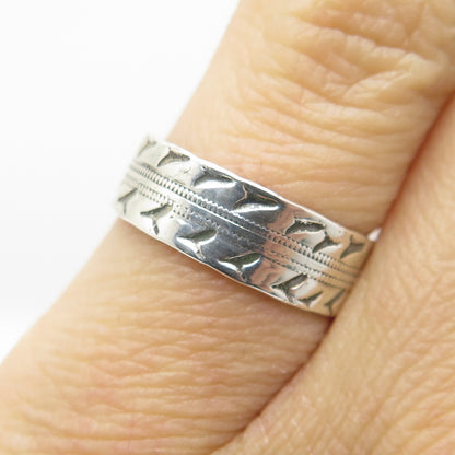 J.D. SCHLANG CO. 925 Sterling Silver Vintage Seagull Band Ring Size 5.25