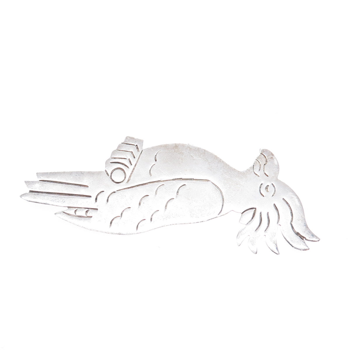 925 Sterling Silver Vintage Mexico Parrot Bird Pin Brooch