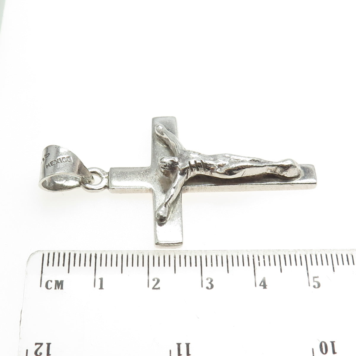 925 Sterling Silver Vintage Mexico Crucifix Cross Pendant