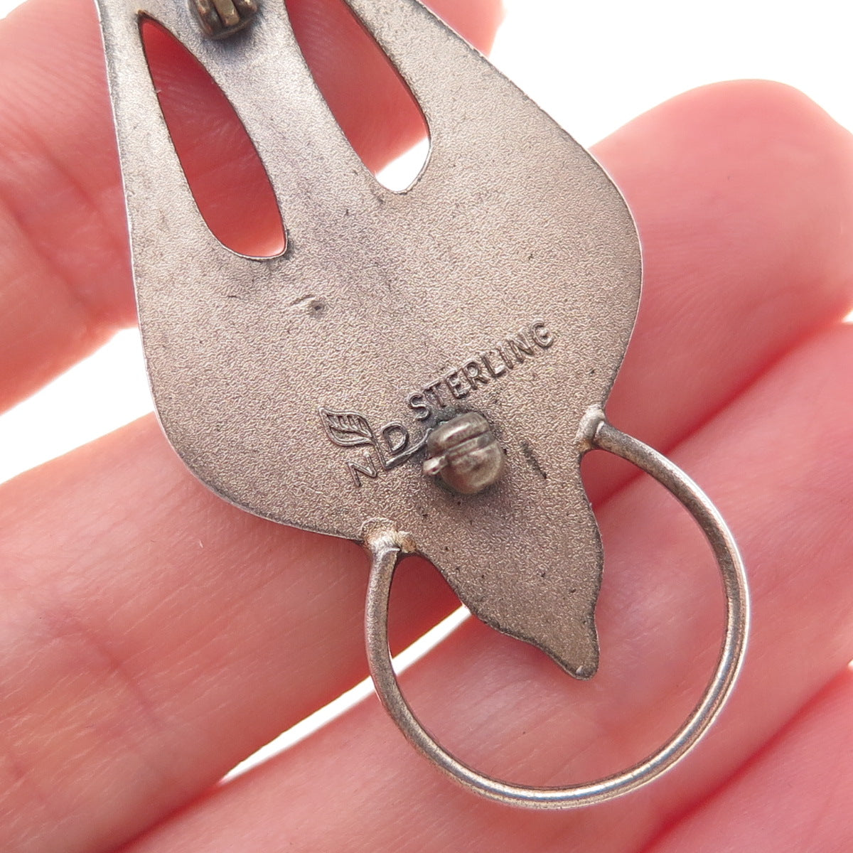 Fleming H. Revel 925 Sterling Silver Vintage Swallow Bird Oxidized Pin Brooch