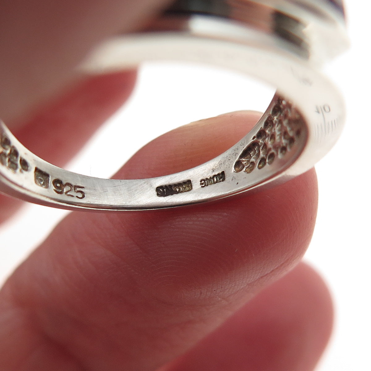 Michelle Albala 925 Sterling Silver Vintage Princess-Cut Amethyst Ring Size 7.25